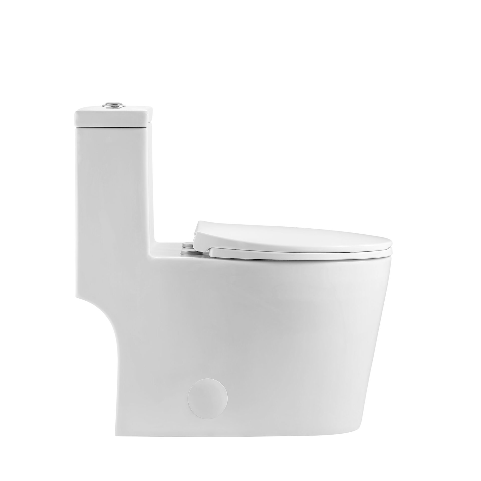 Toilette Prague allongée une pièce double chasse 4.1/6L en blanc – Image 3