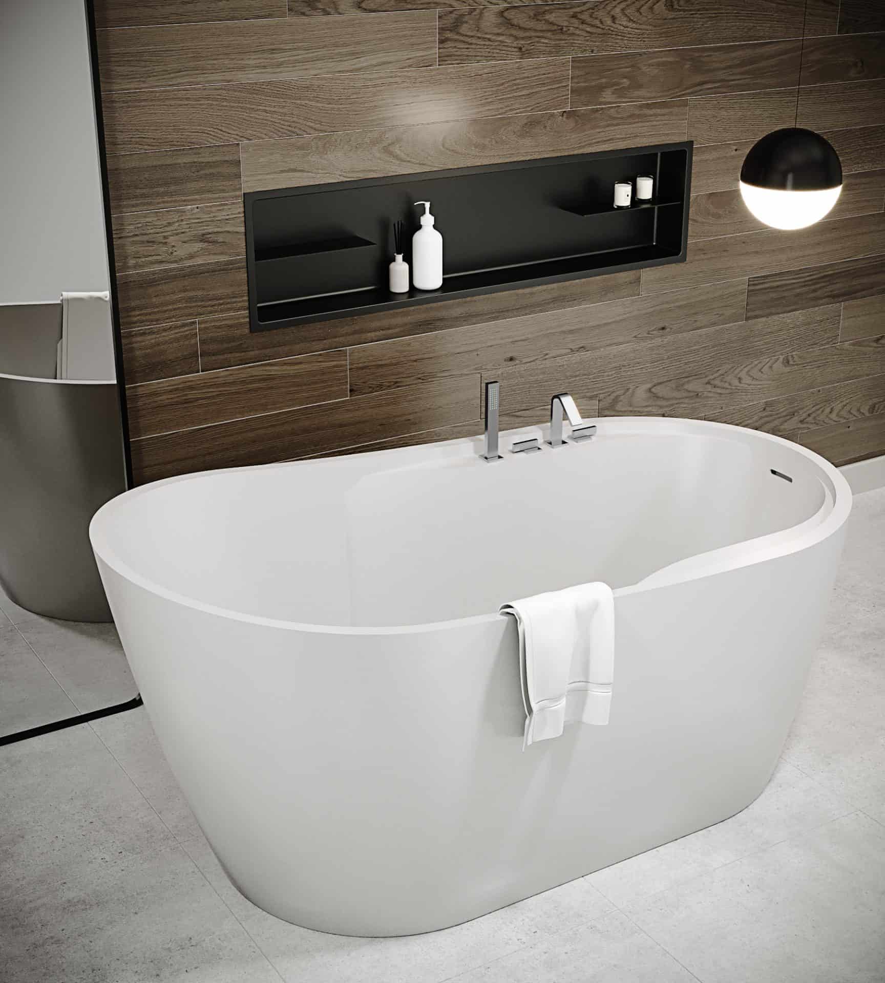 QWORK Niche Douche Encastrable Acier Inoxydable 304 - 32x30x12 Cm Salle De Bain