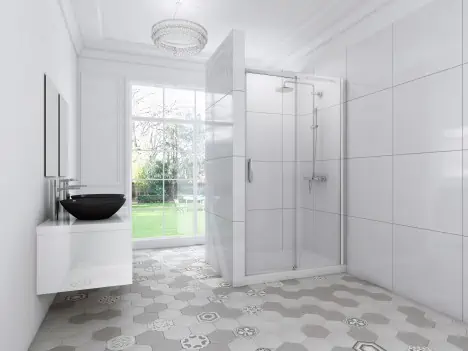 Espace, fonctionnalité et esthétisme. La douche rectangulaire réunit toutes les qualités d'une salle de bain réussie. 