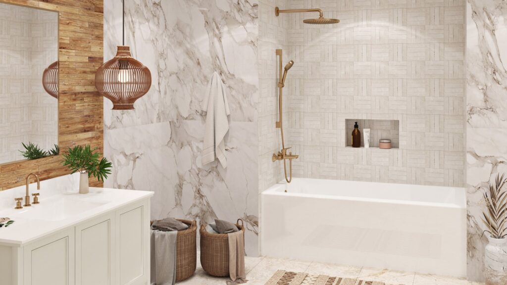 Bain-douche moderne par Océania.