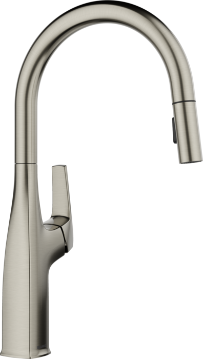 Robinet de cuisine Blanco RIVANA High Arc avec douchette rétractable – Image 3