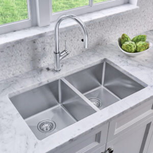 Évier Blanco QUATRUS R15 U 2 en acier inoxydable double cuve