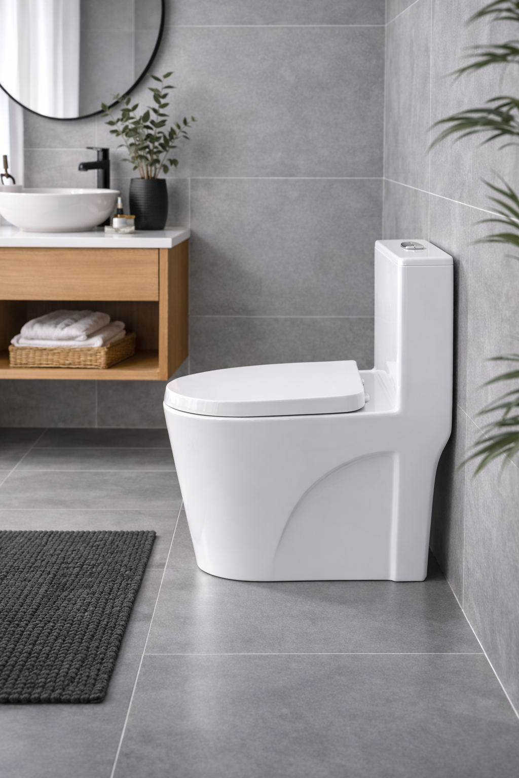 Toilette monopièce Kollezi O JAZZ- Blanc lustré