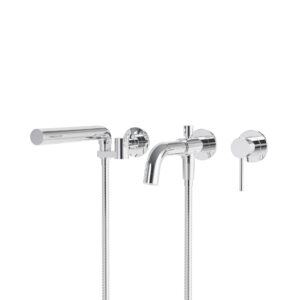 Robinet de bain mural Umix avec douchette Aquabrass