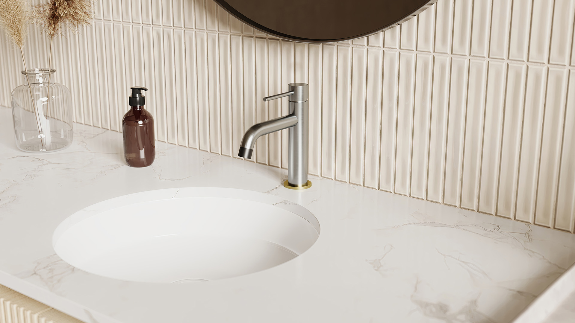Robinet de lavabo monotrou Umix de Aquabrass – Image 5