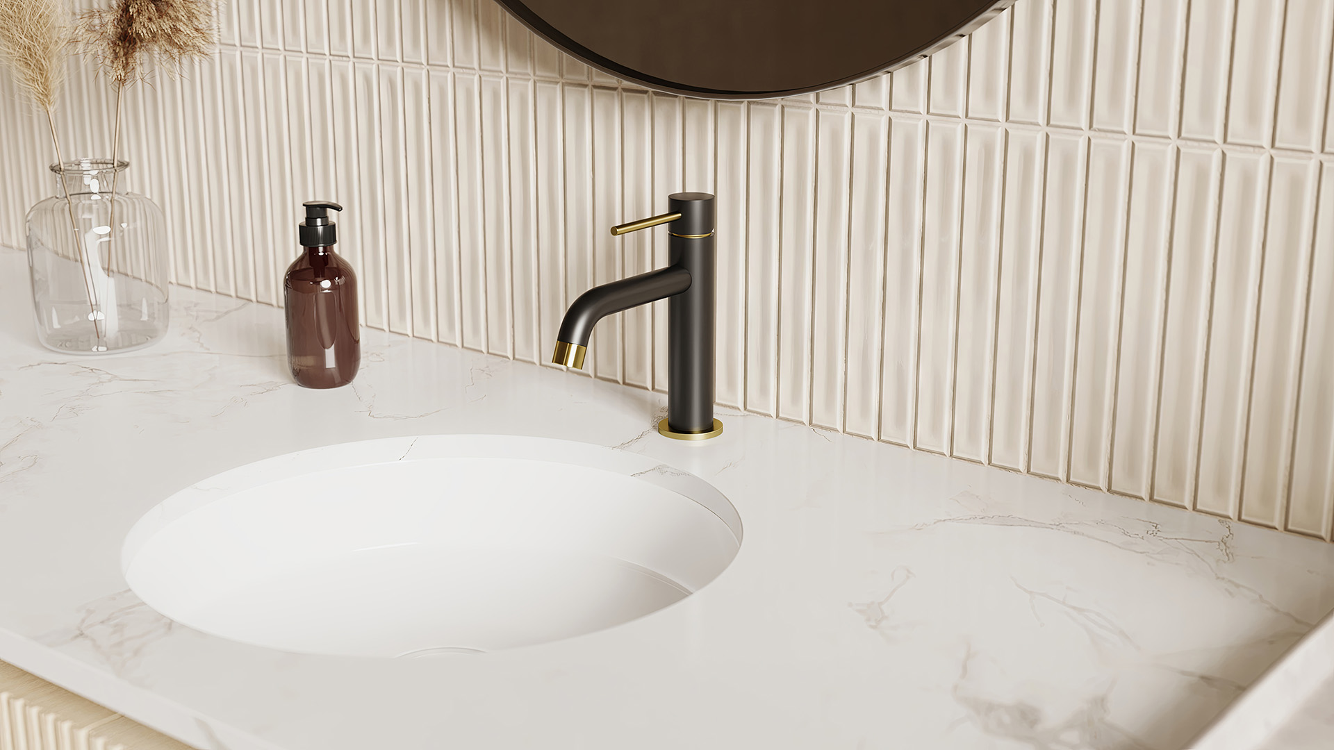 Robinet de lavabo monotrou Umix de Aquabrass – Image 4