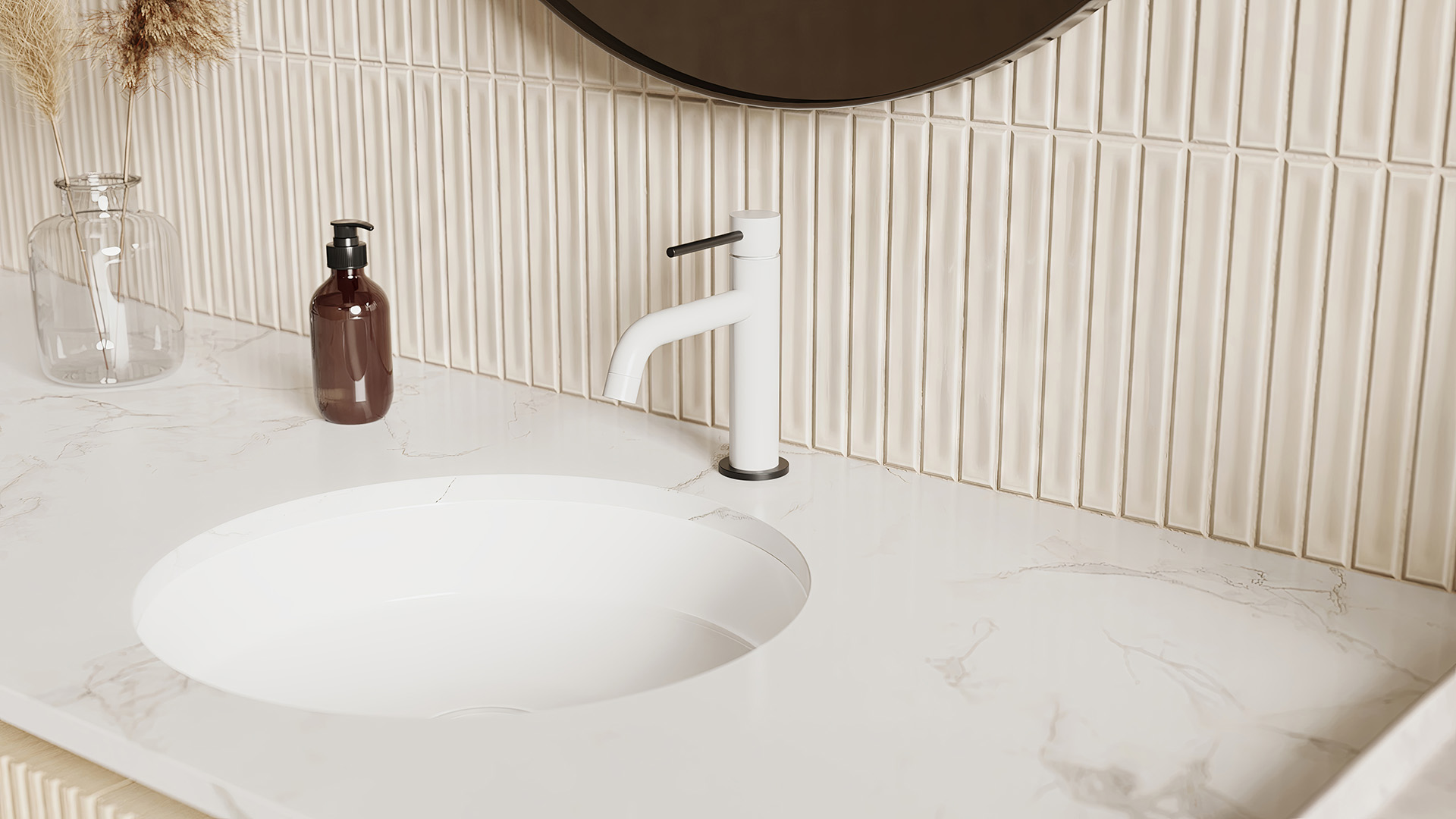 Robinet de lavabo monotrou Umix de Aquabrass – Image 3