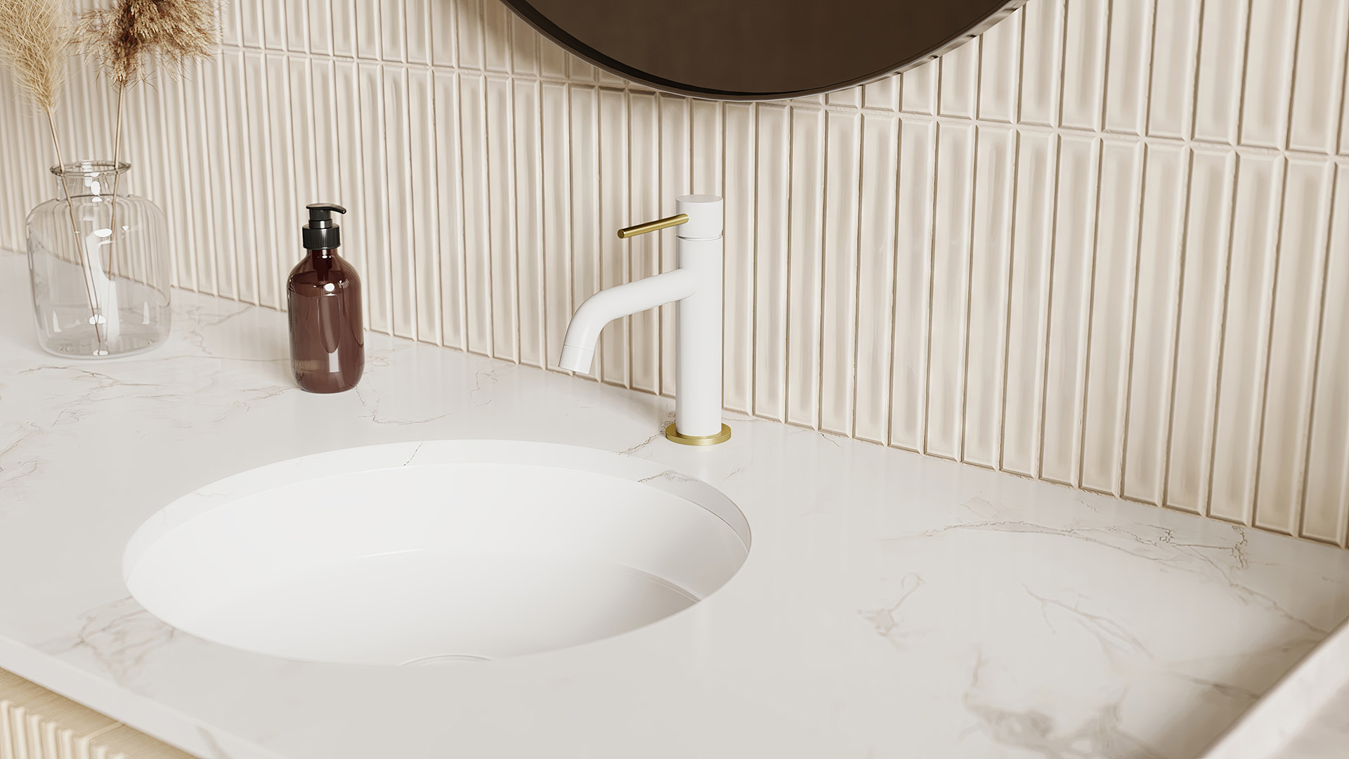 Robinet de lavabo monotrou Umix de Aquabrass – Image 2
